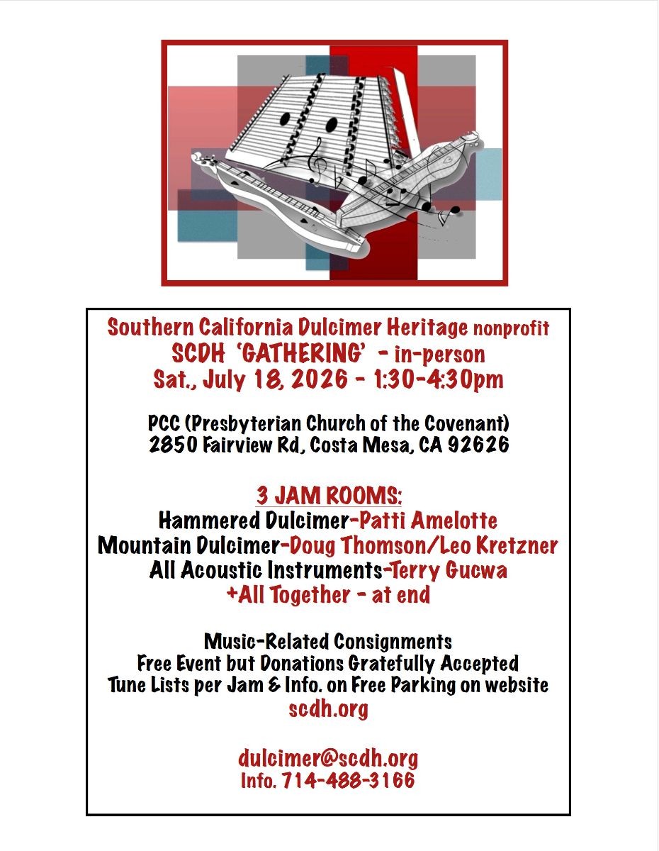 SCDH Gathering flyer - Saturday, July 18, 2026